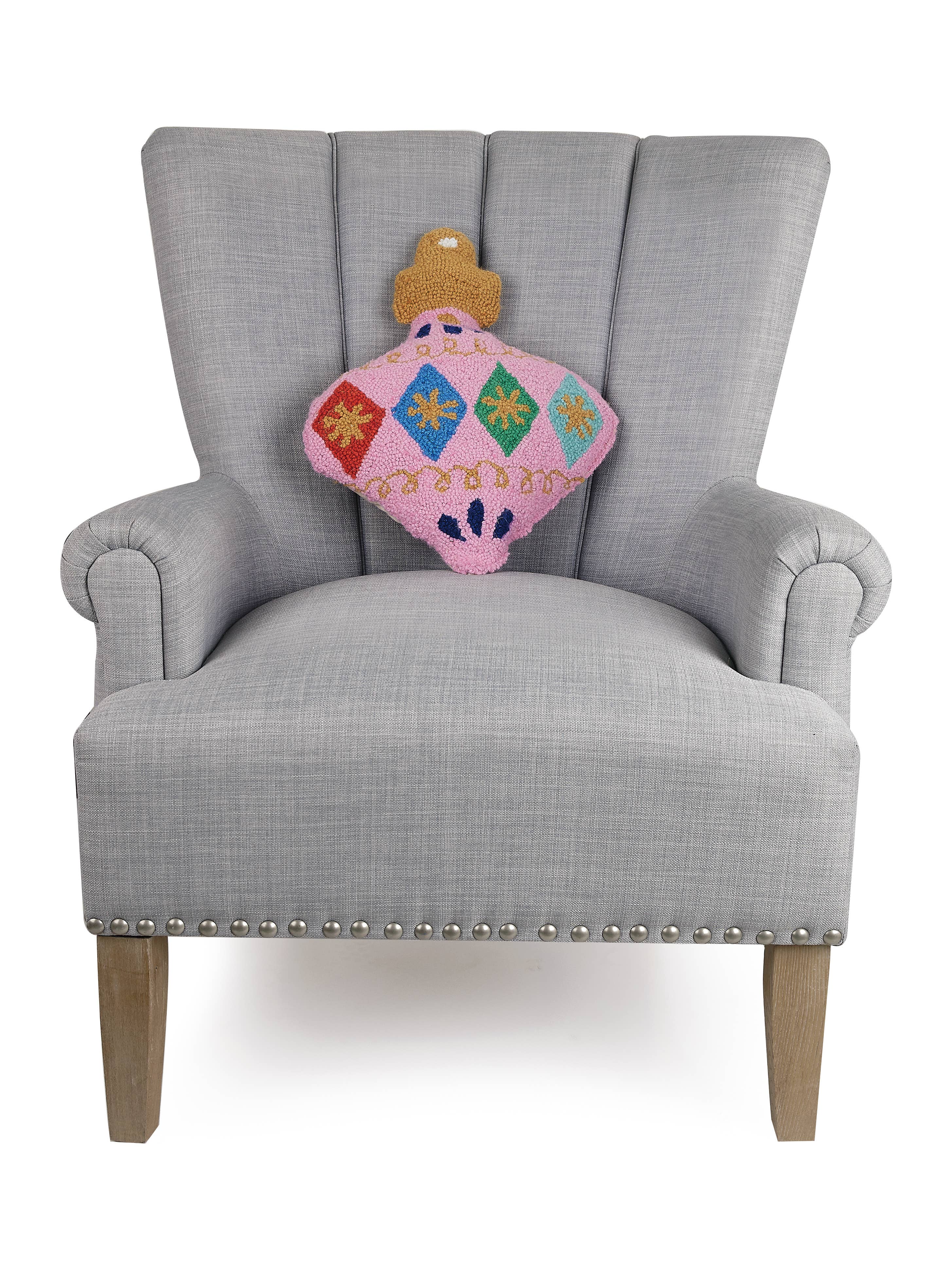 Pink Ornament Shaped Pillow