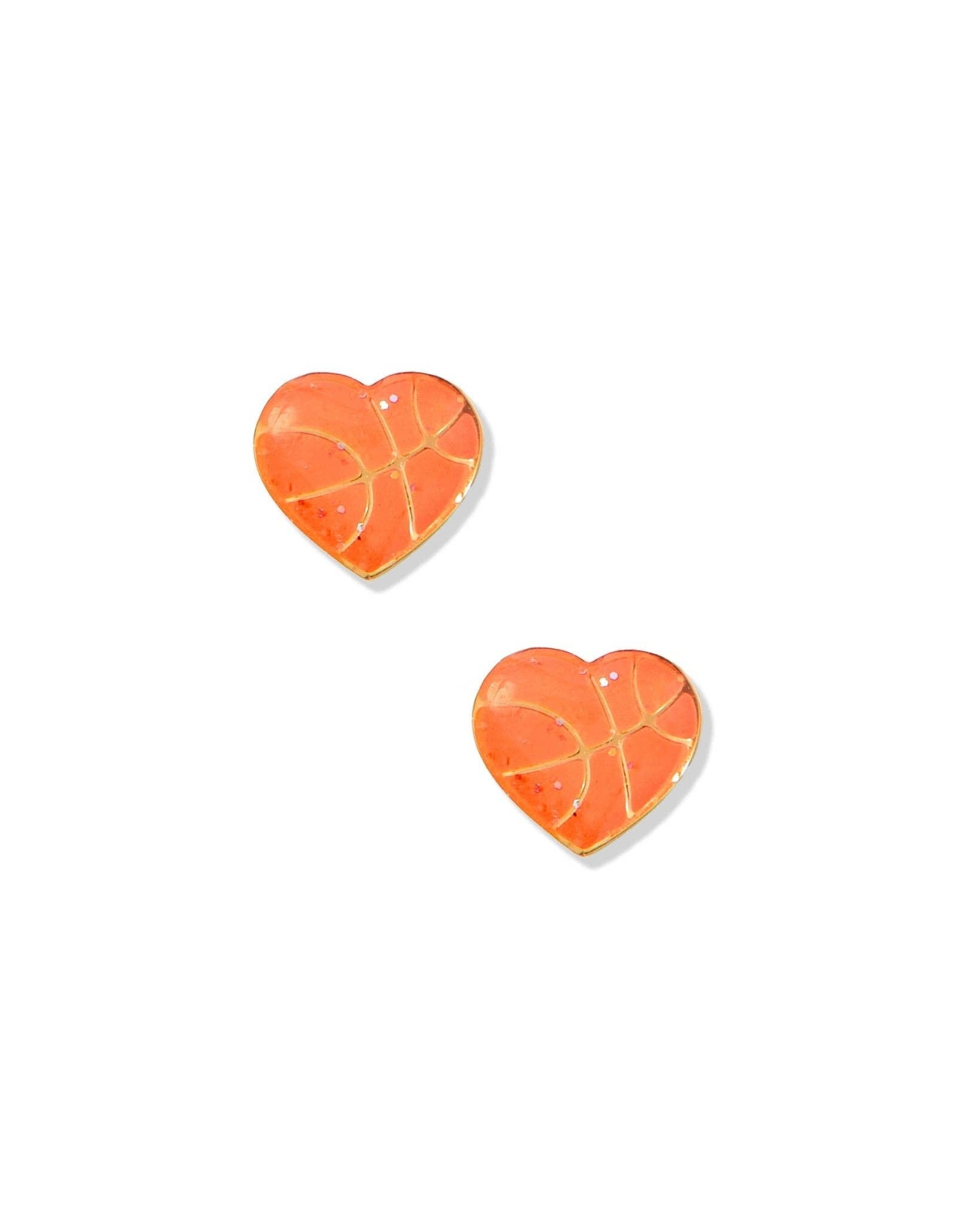 Basketball Screwback Stud Earrings