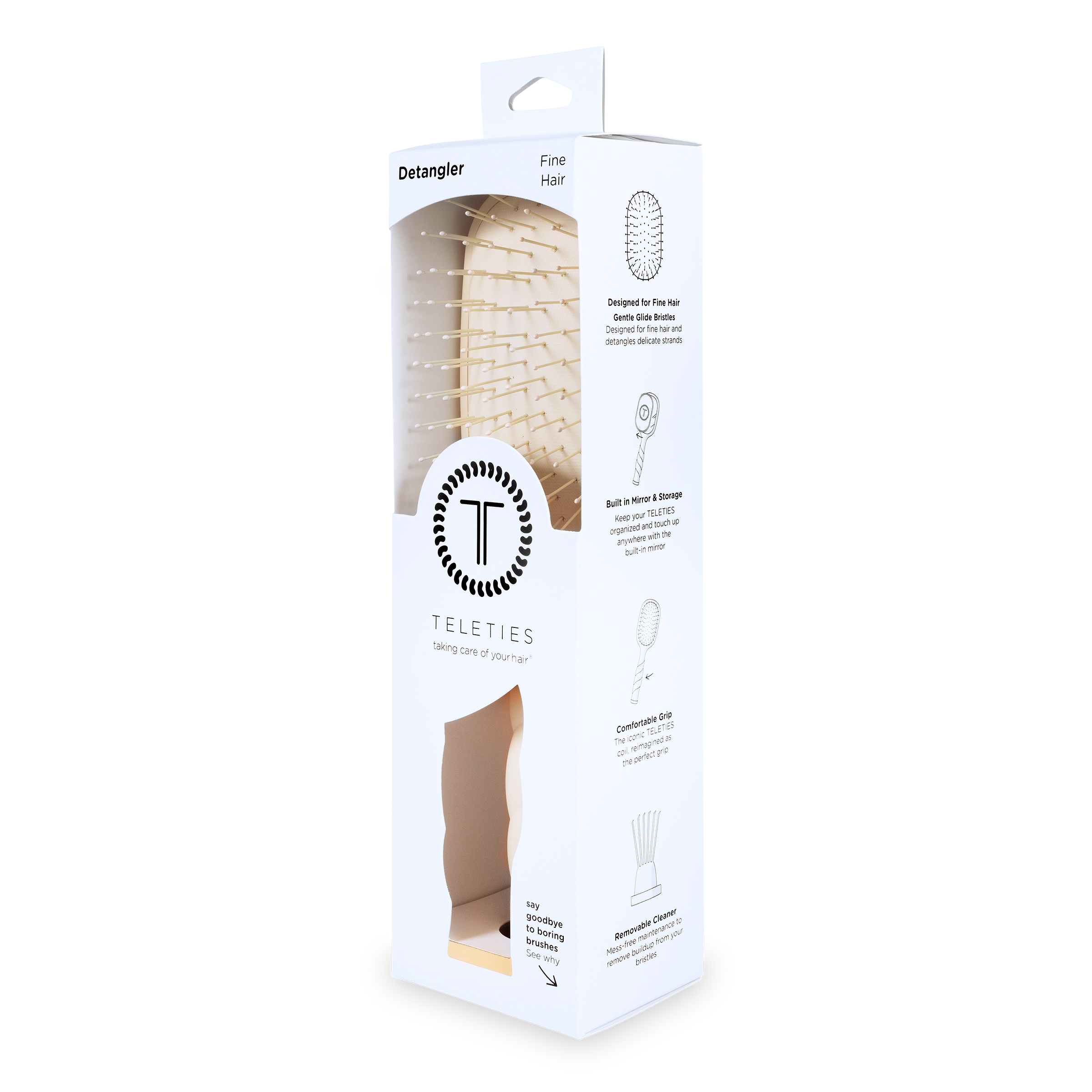 Detangler Hair Brush for Fine Hair - Tan