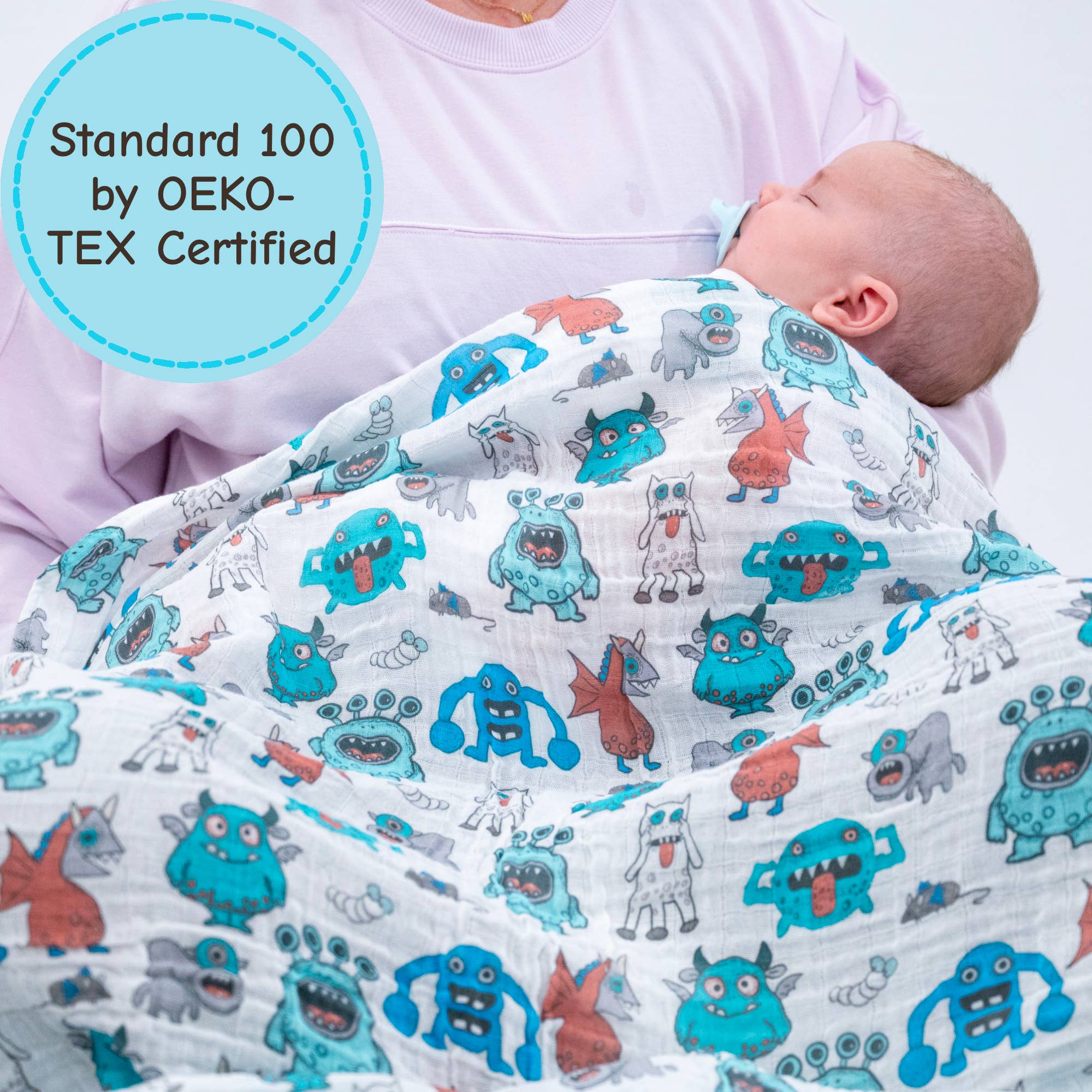 Monster Mash Muslin Swaddle