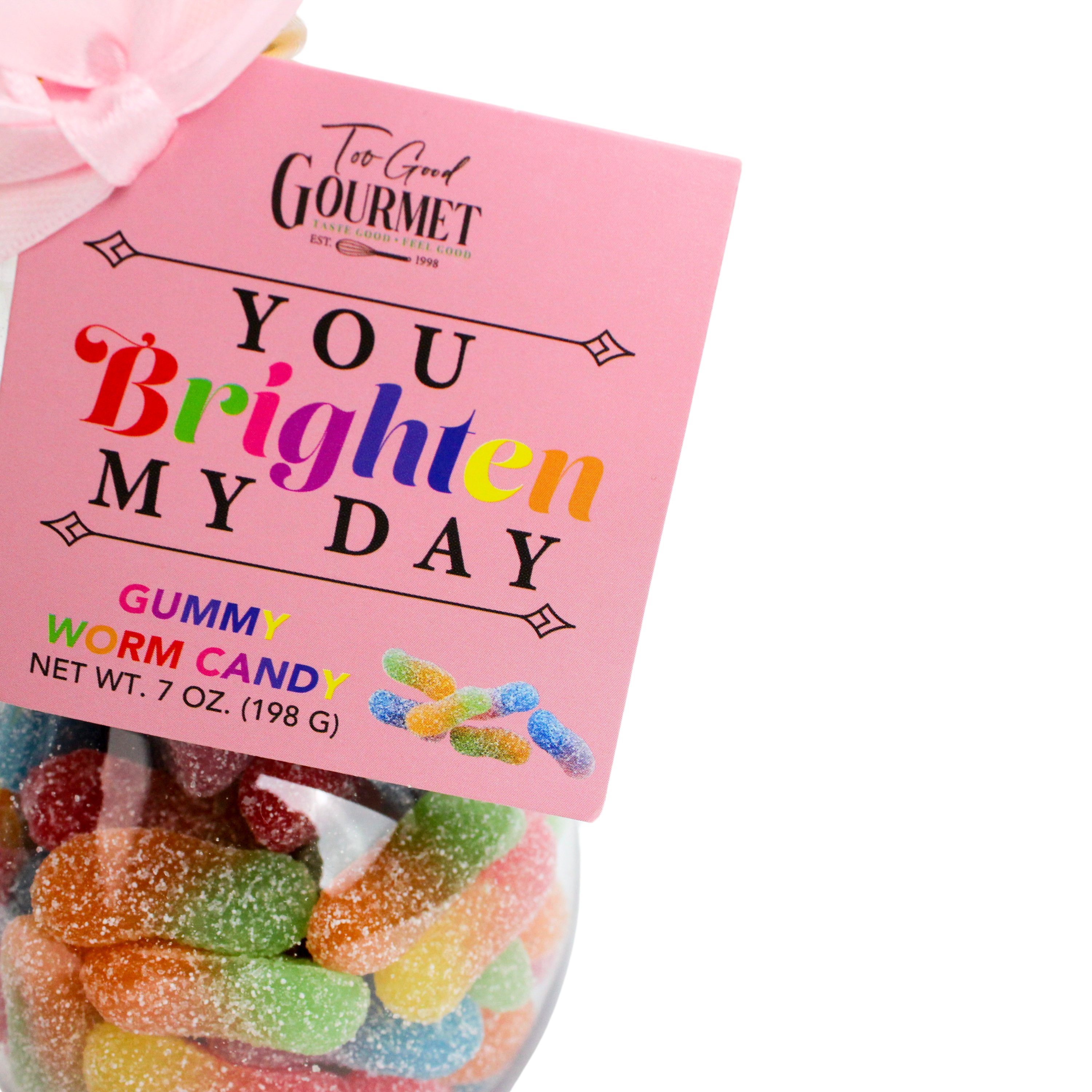 'You Brighten My Day' Gummy Worms Light Bulb