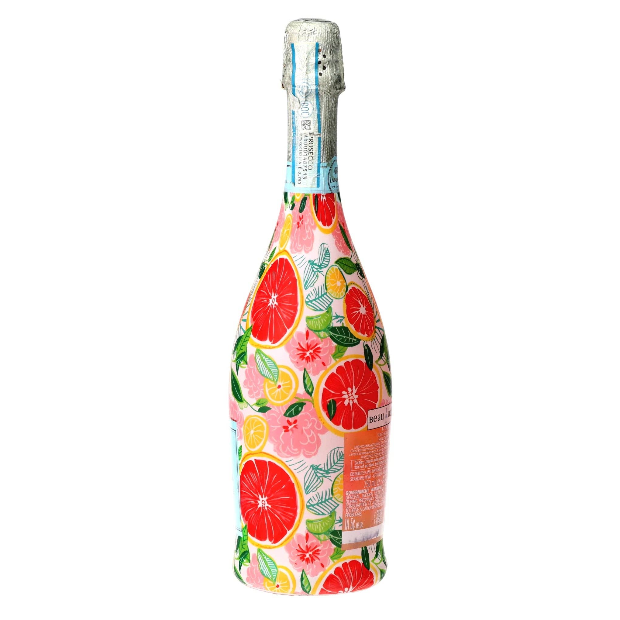 Preppy Grapefruits Prosecco Bottle Wrap