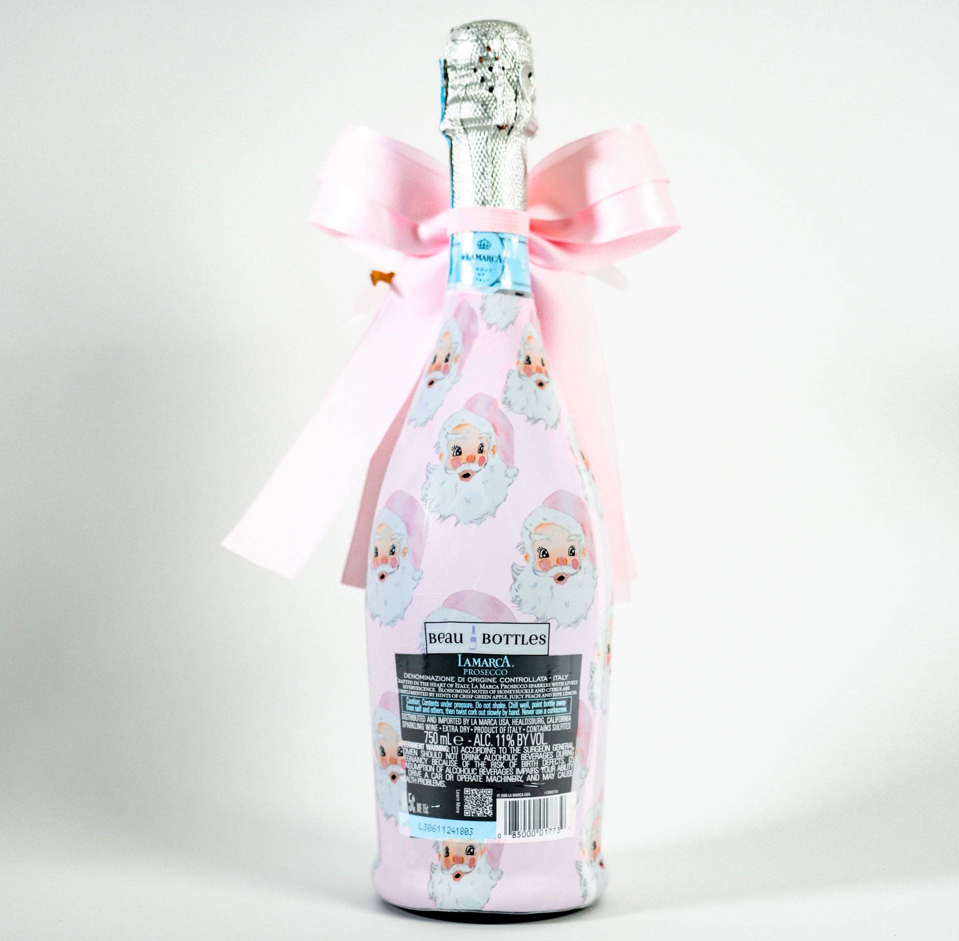 Watercolor Pink Santa - Prosecco Collection