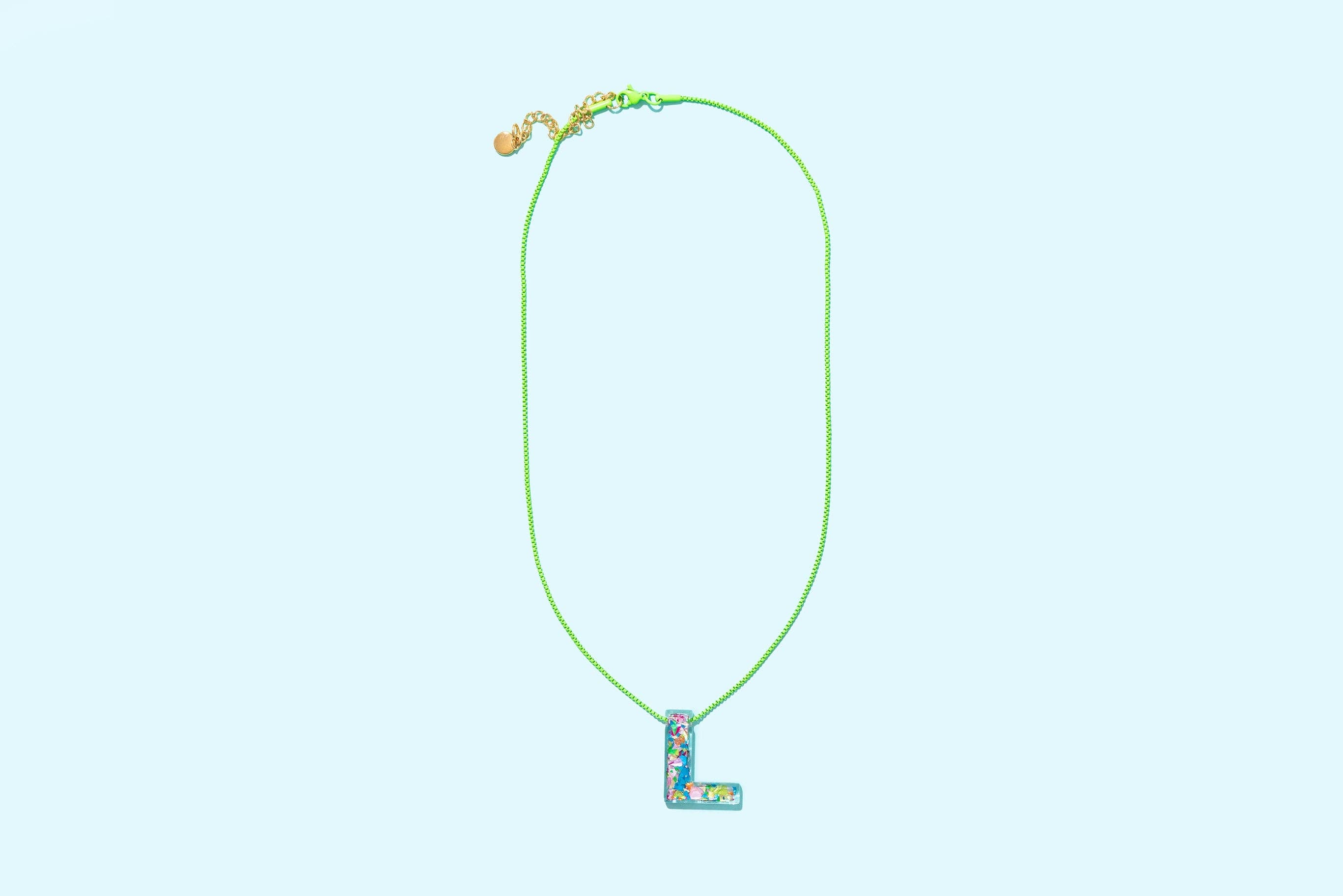 Colorful Confetti Initial Necklaces