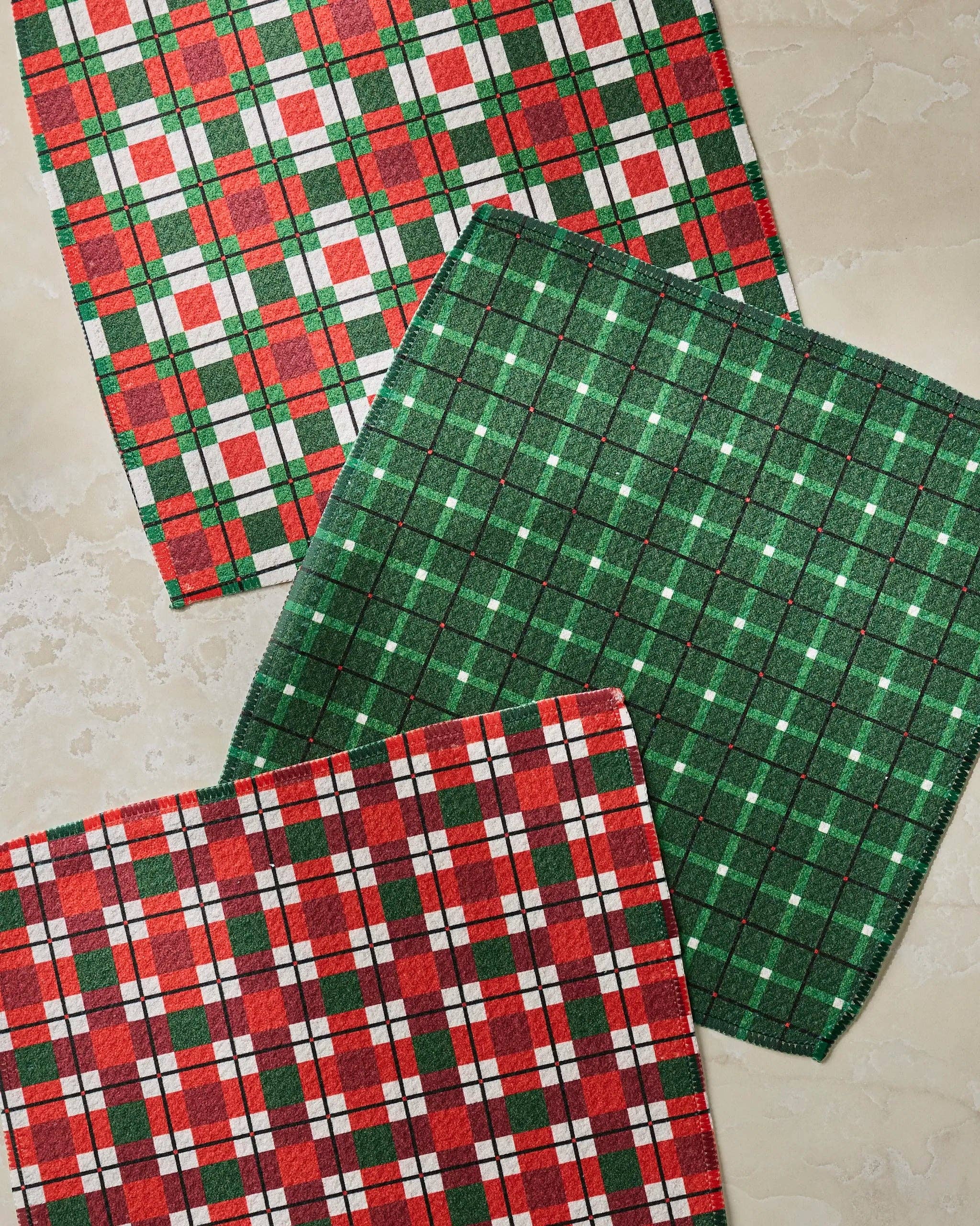 Noel Plaid Dishcloth Set - Holiday 2026