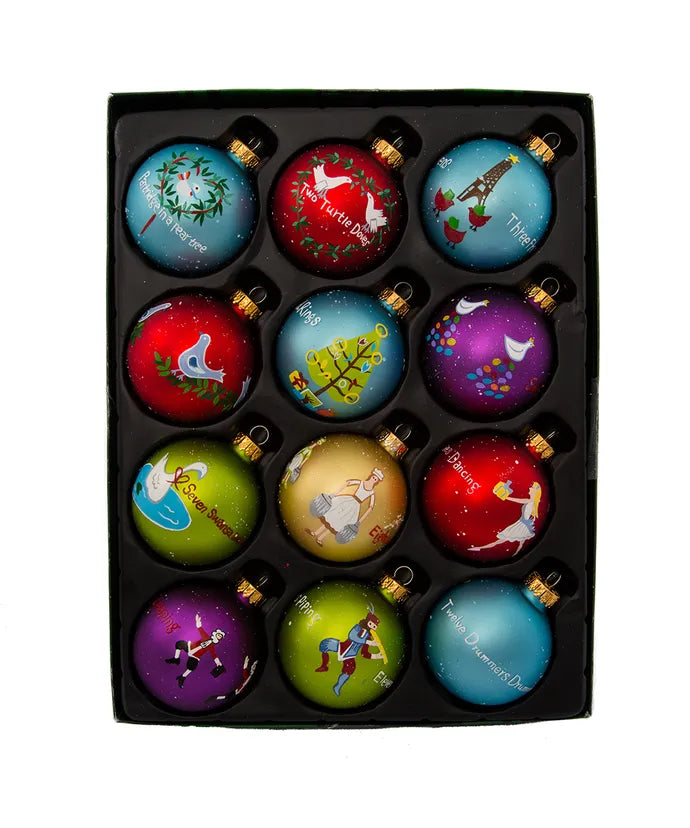 '12 Days Of Christmas' Ball Ornament Boxed Set