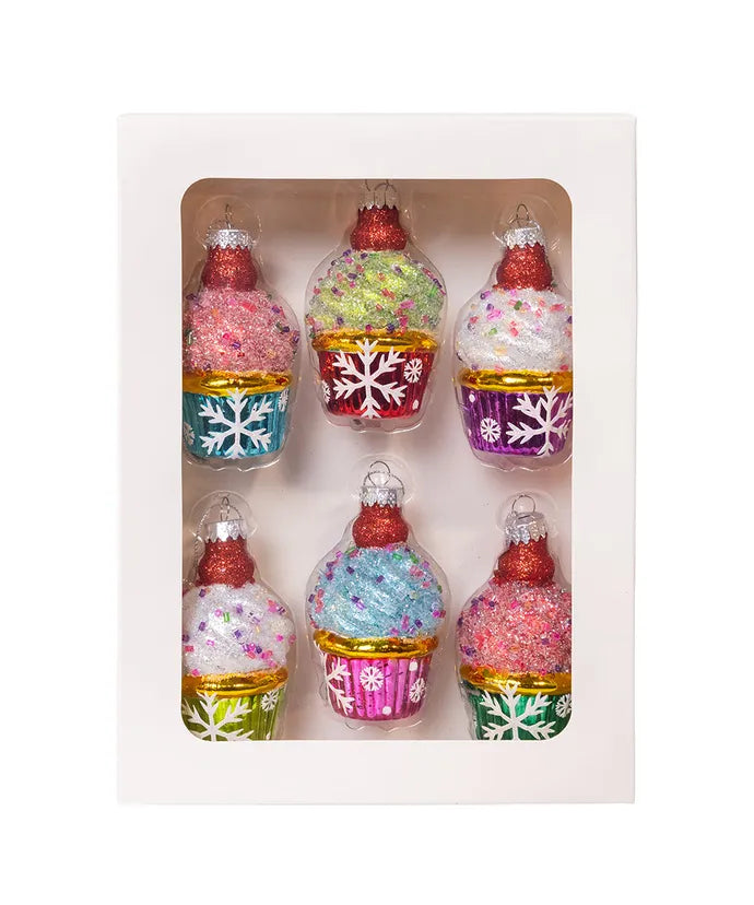 Glass Cupcake Ornament
