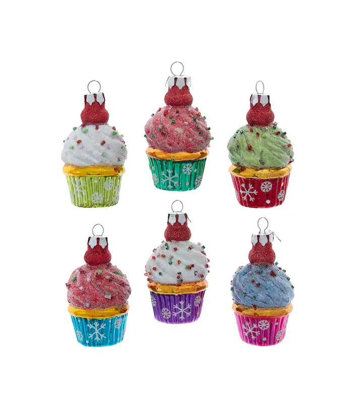 Glass Cupcake Ornament