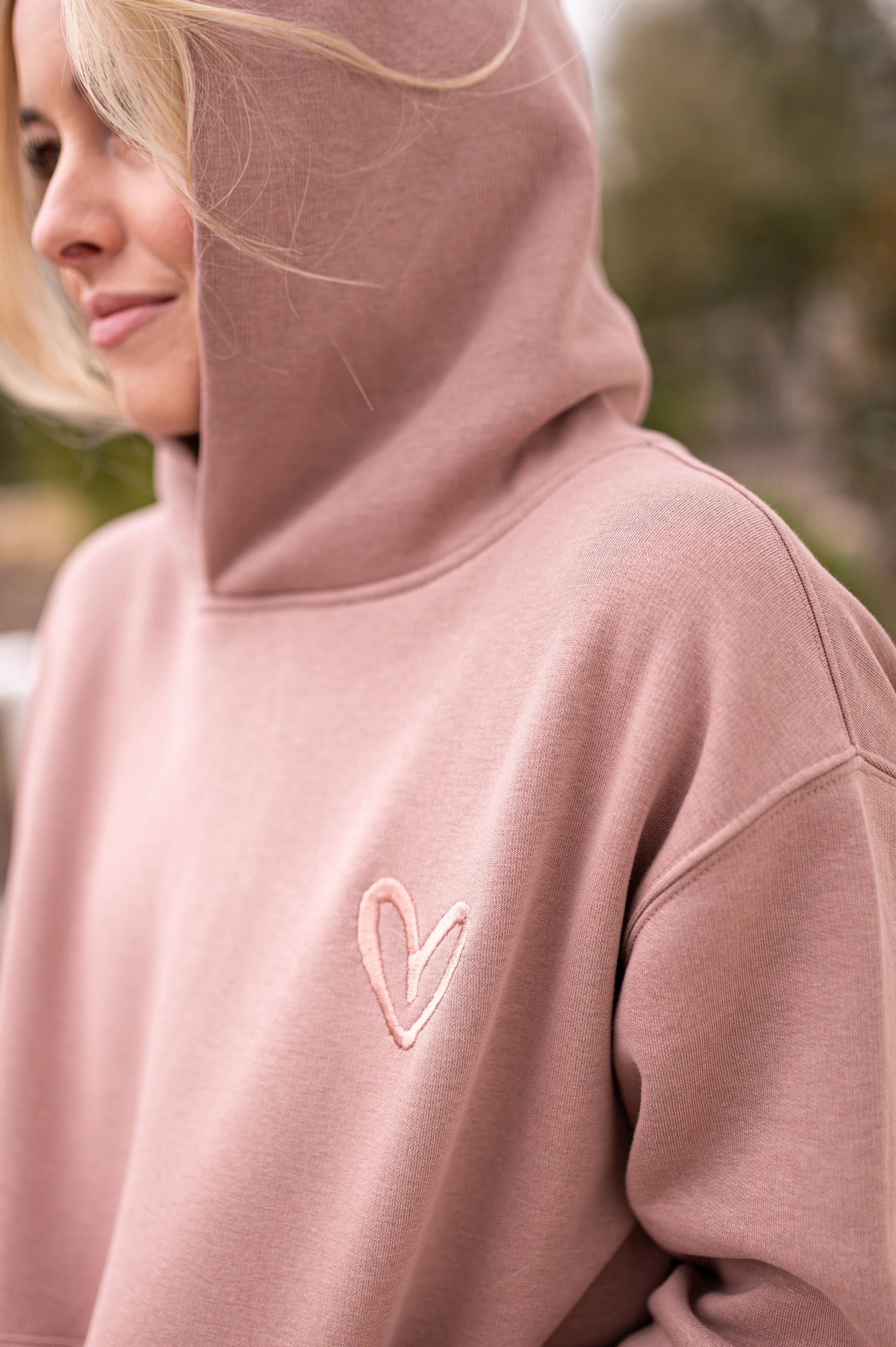 Live What You Love Hoodie in Hazy Pink