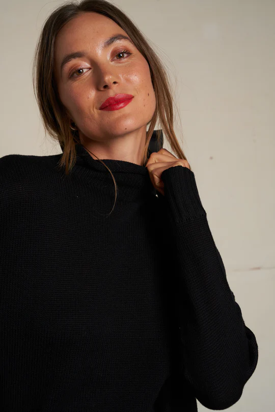 True Black Nova Cashmere Sweater