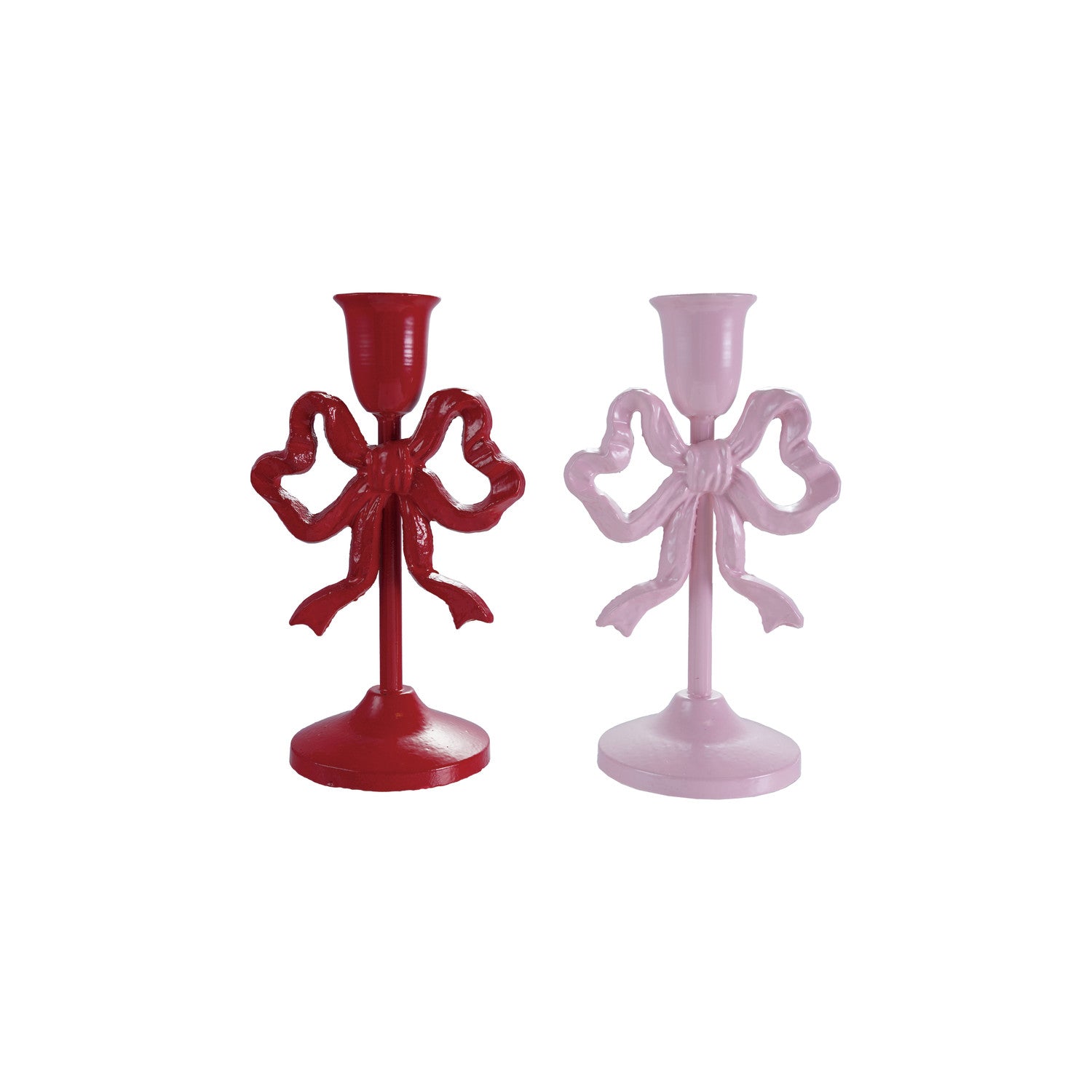 Cast Iron Bow Shaped Short Taper Candle Holder