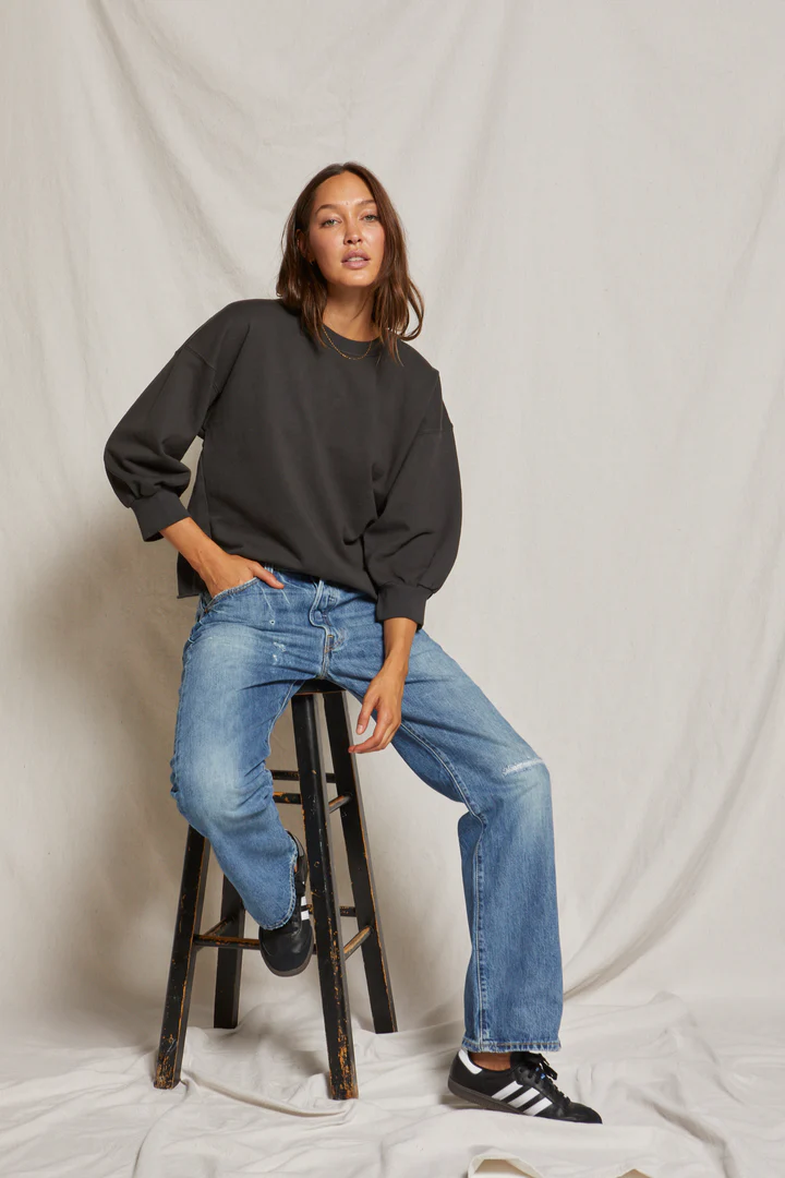 Niall French Terry 3/4 Crewneck Sweatshirt