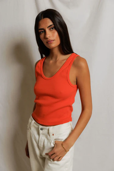 Clementine Blondie Structured Rib Bra-Friendly Tank