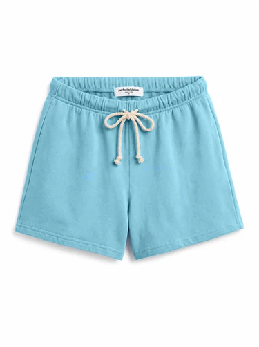 Milky Blue Layla French Terry Sweat Shorts