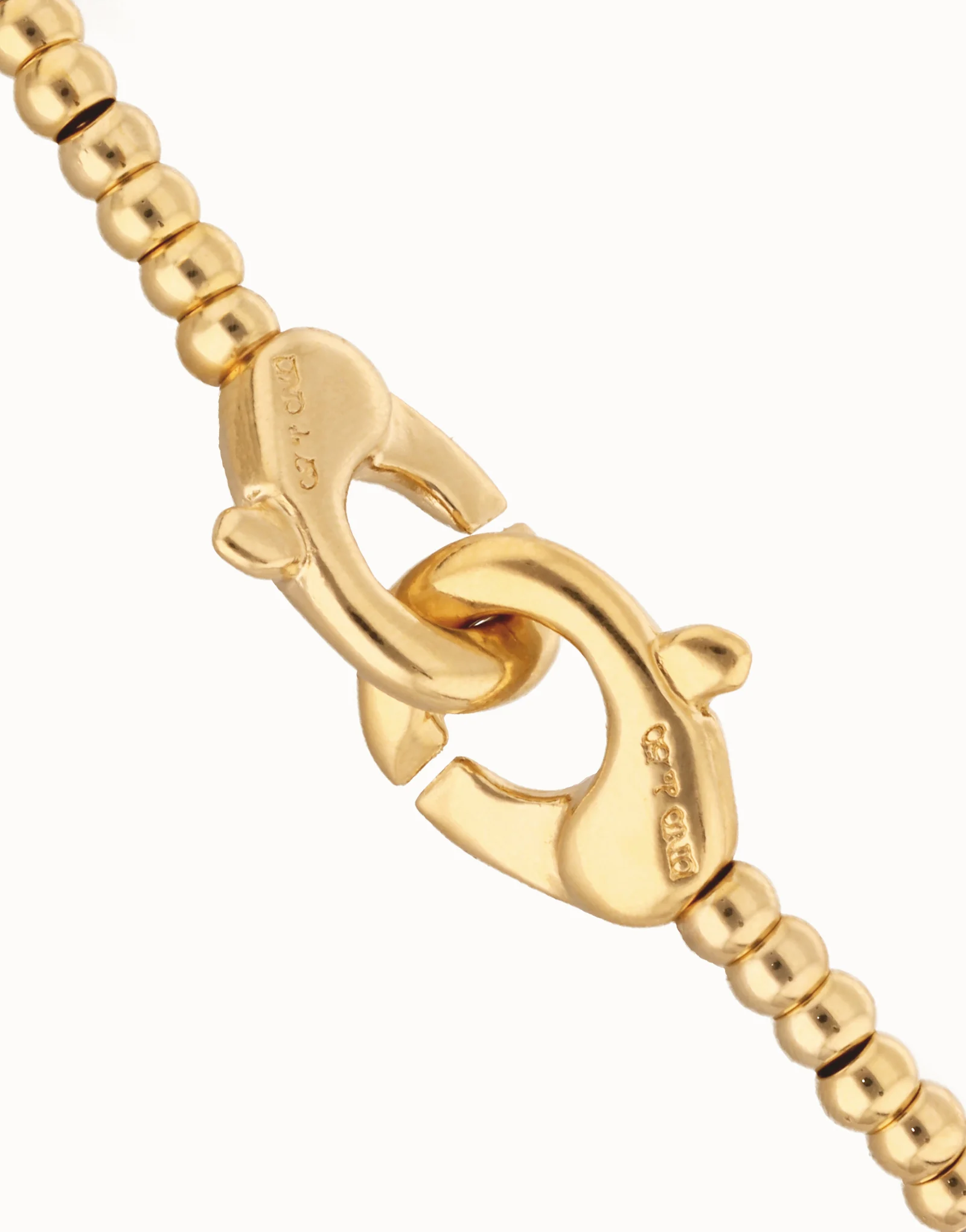 Gold Beaded Carabiner Bracelet