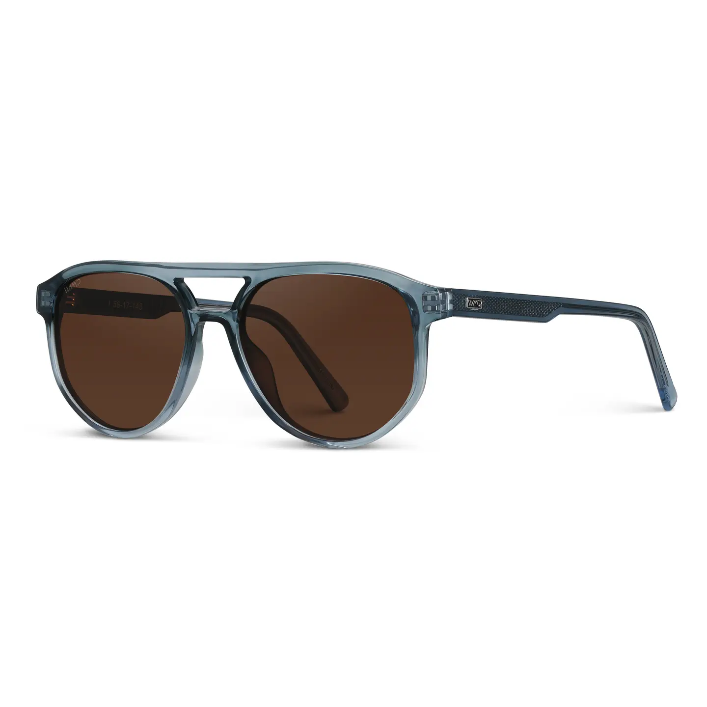 Hudson Sunglasses in Chambray Blue/Brown