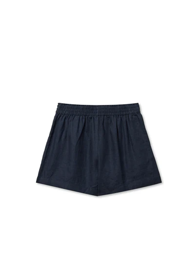 Navy Malin Linen Shorts