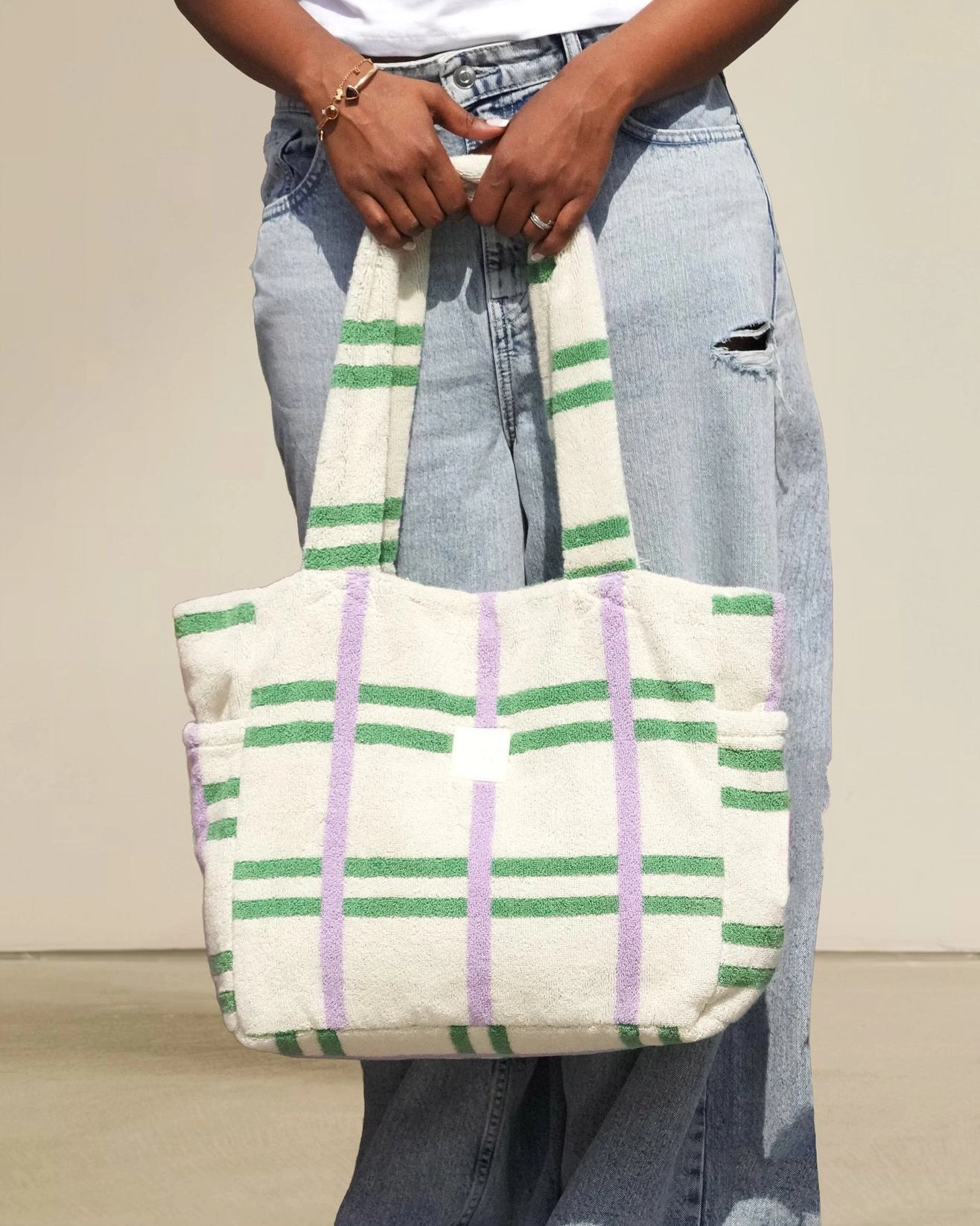 Lavender Fields Terry Tote Bag