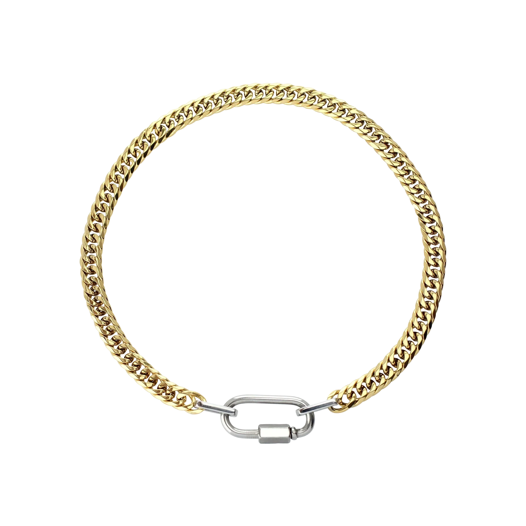 Anne Mix Chain Necklace Silver 19"