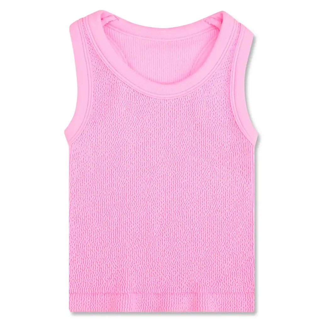 Rose Smocked Racerback Tank Top