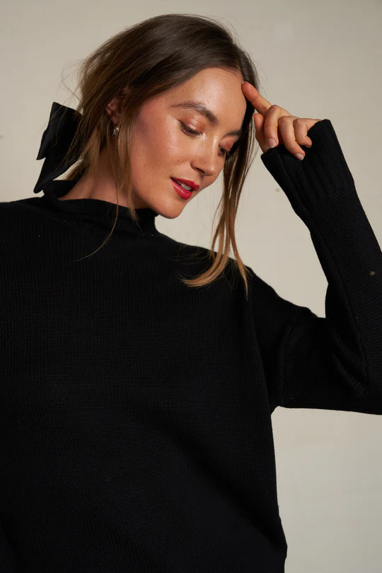 True Black Nova Cashmere Sweater