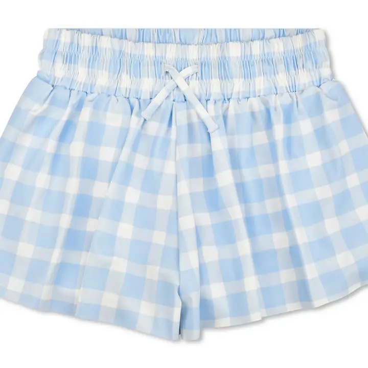 Blue Gingham Butterfly Shorts
