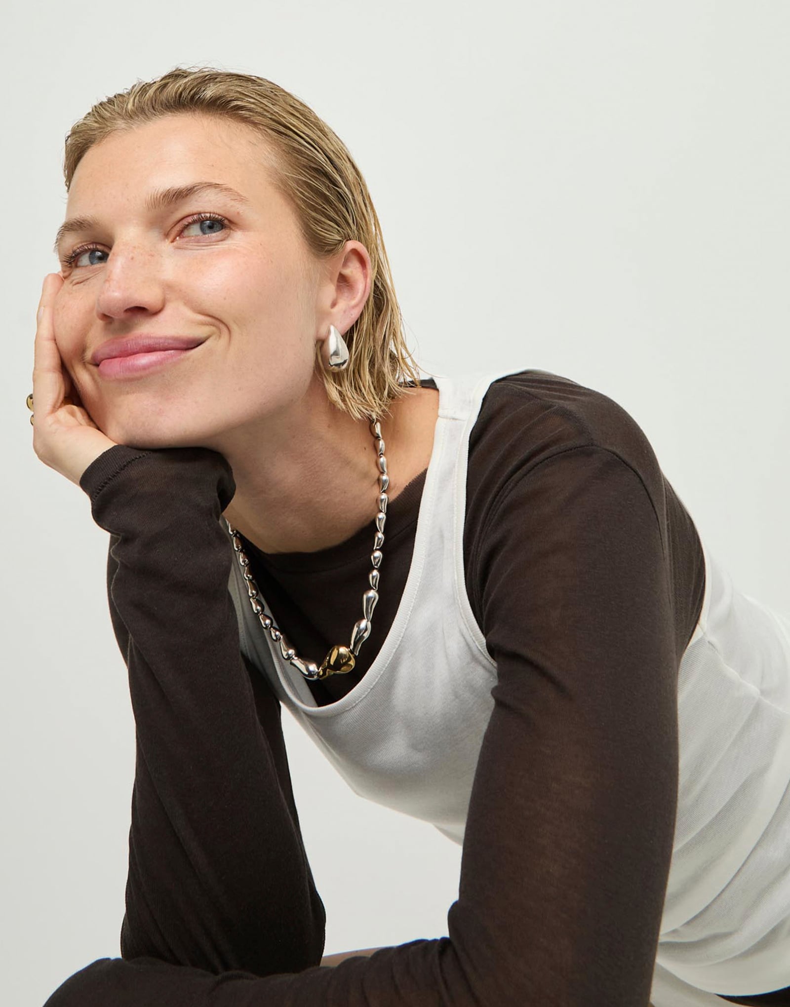 Silver Corium Tear Drop Earrings