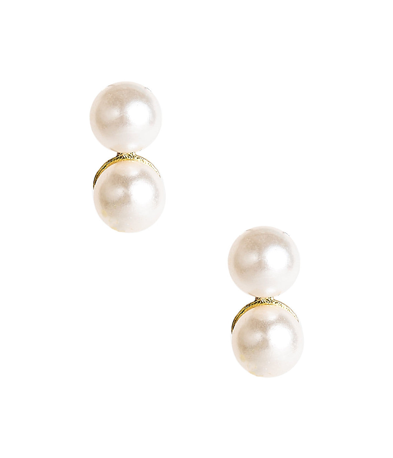 Belle Double Pearl Stud Earrings