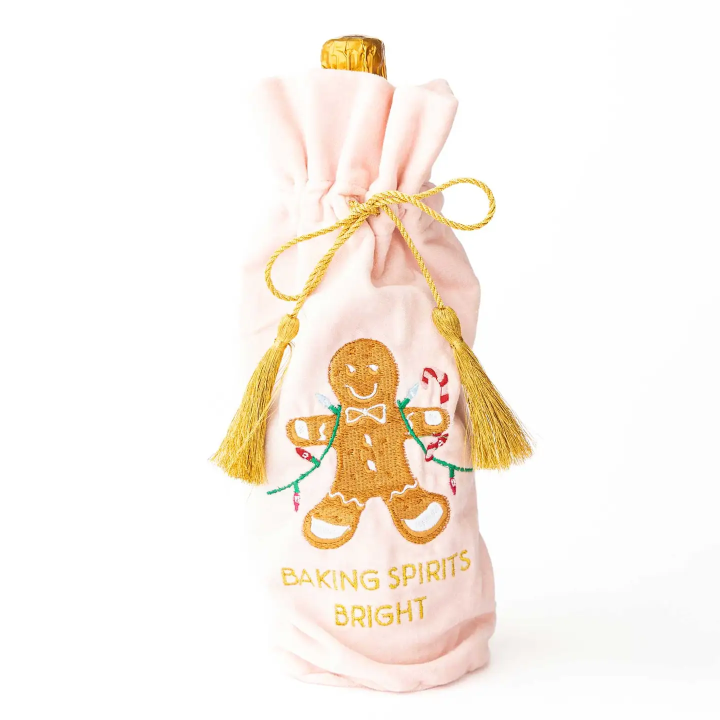 Gingerbread Velvet Wine Gift Bag