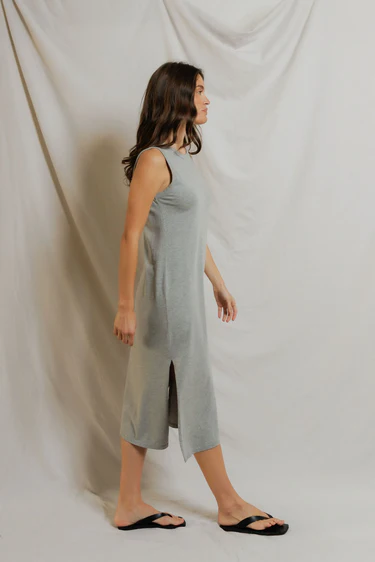 Heather Grey Lanell Supima Cotton Sleeveless Dress