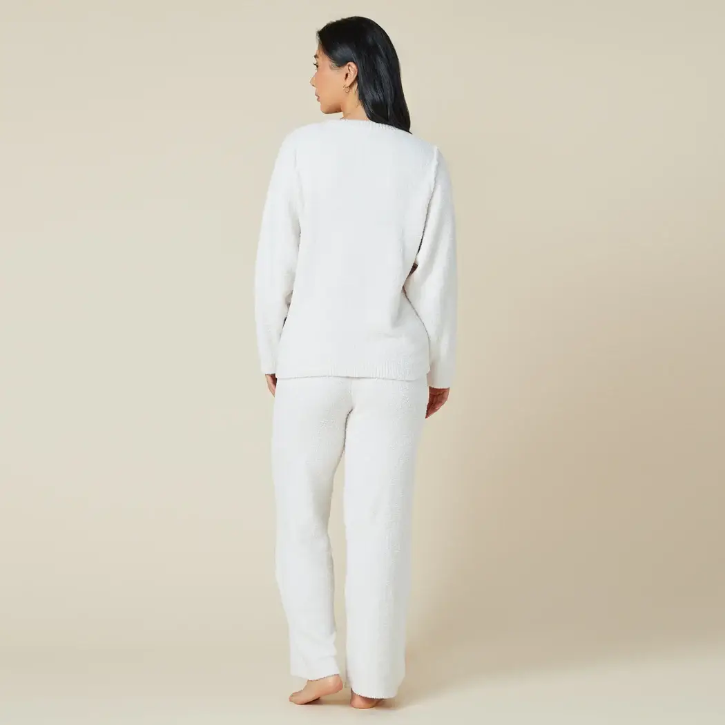 Almond Reverse Seam Marshmallow Lounge Set