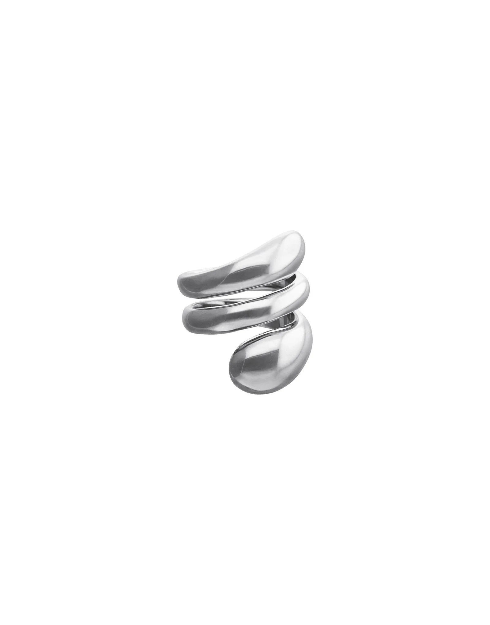 Silver Axis Spiral Ring