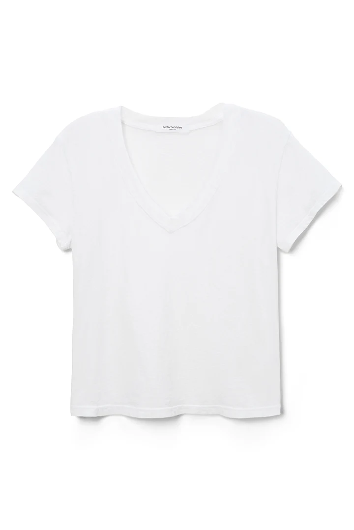 Hendrix Crispy Lightweight Cotton Boxy V-Neck Tee