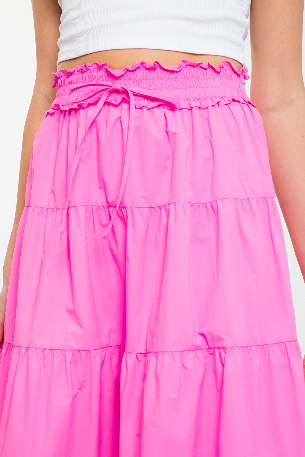 Hot Pink Tiered Skirt