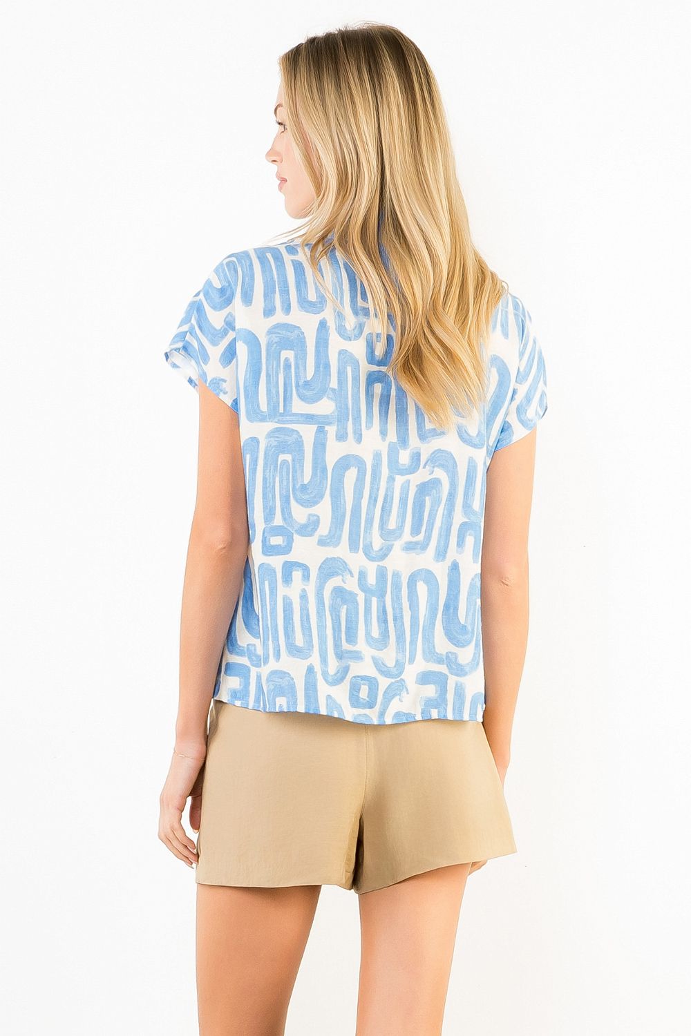 Julie Flower and Cheetah Embroidery Top