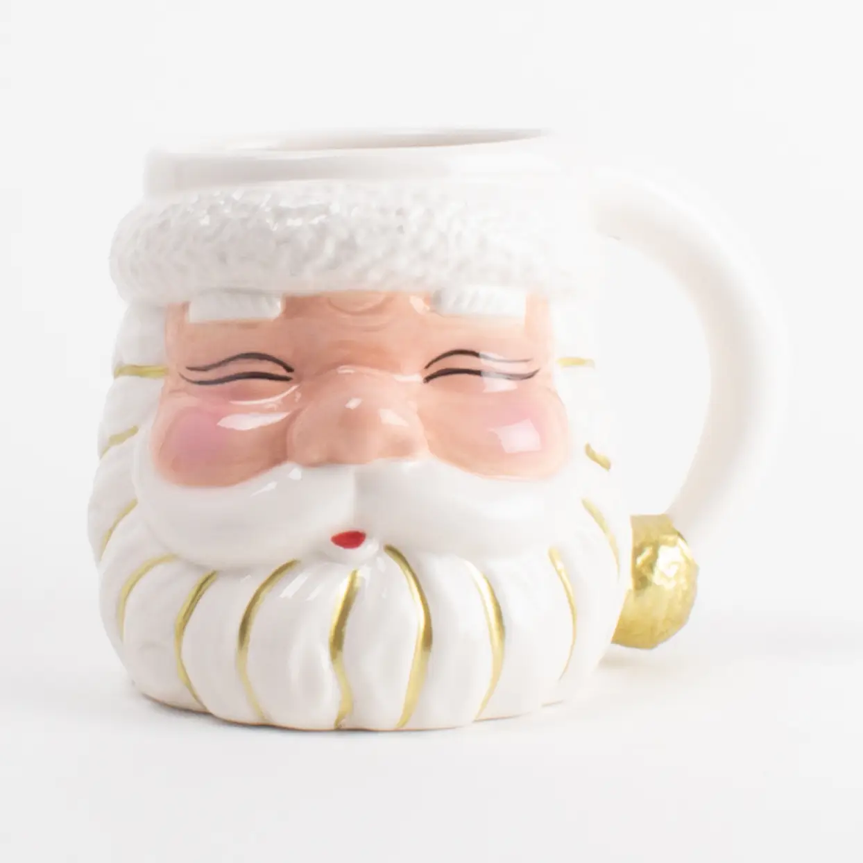 White Santa Mug