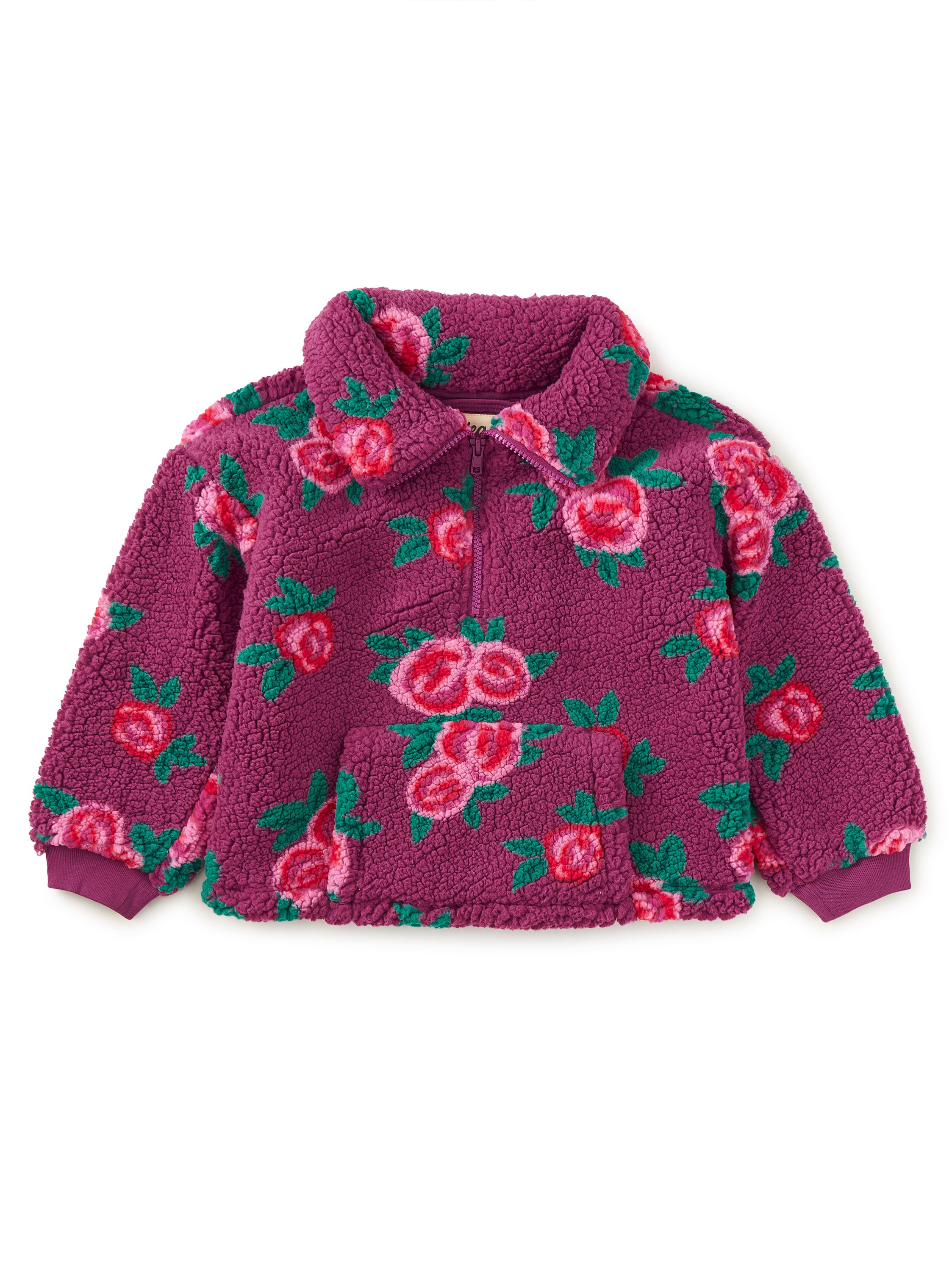 Painted Rose Teddy Fleece Pullover