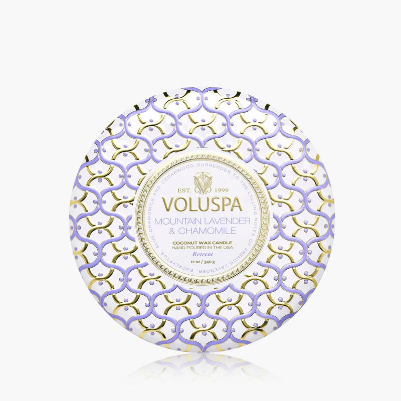 Mountain Lavender & Chamomile 3W Tin