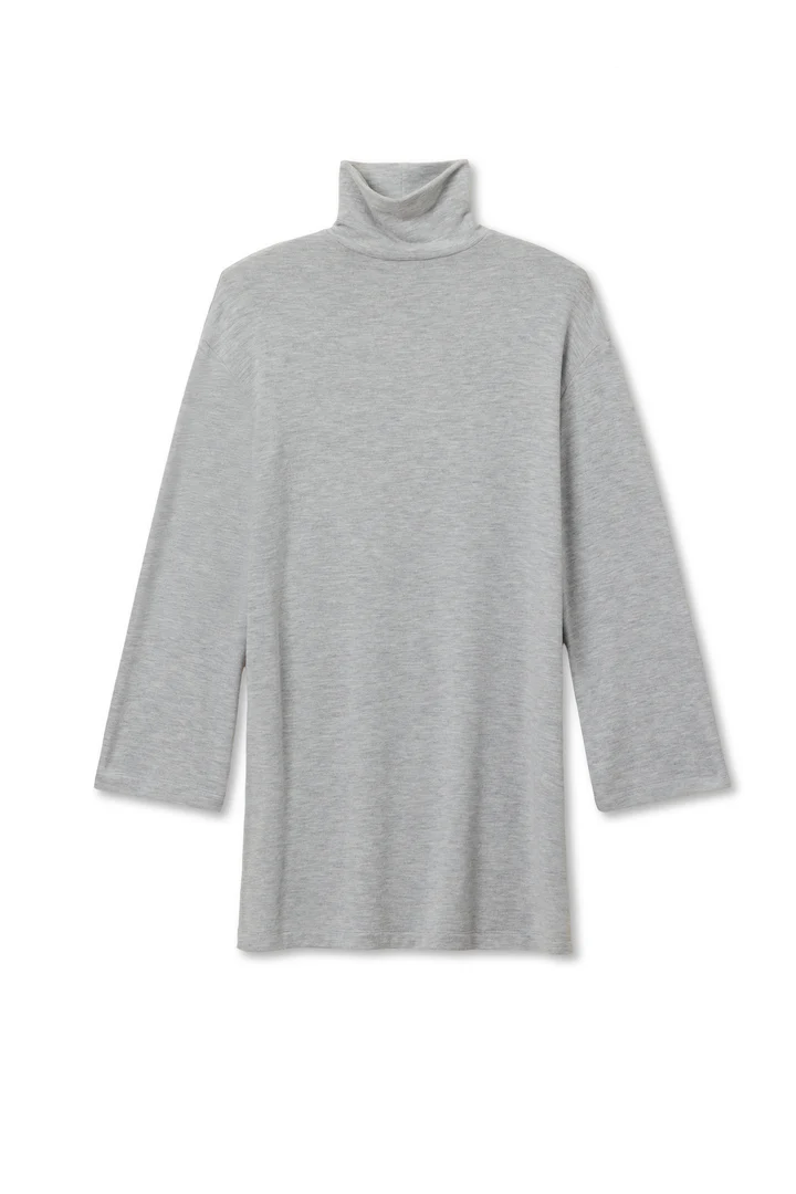 Heather Grey Anette Mock Neck Dress