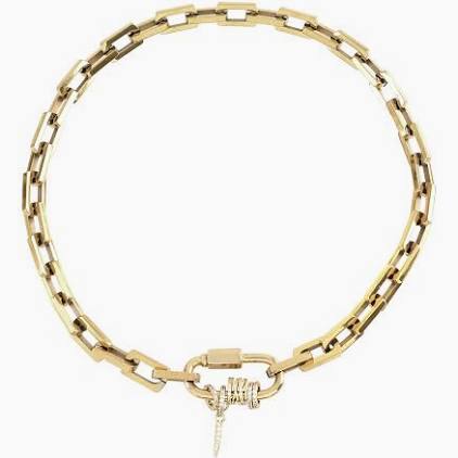 Carabiner Square Spiga Necklace