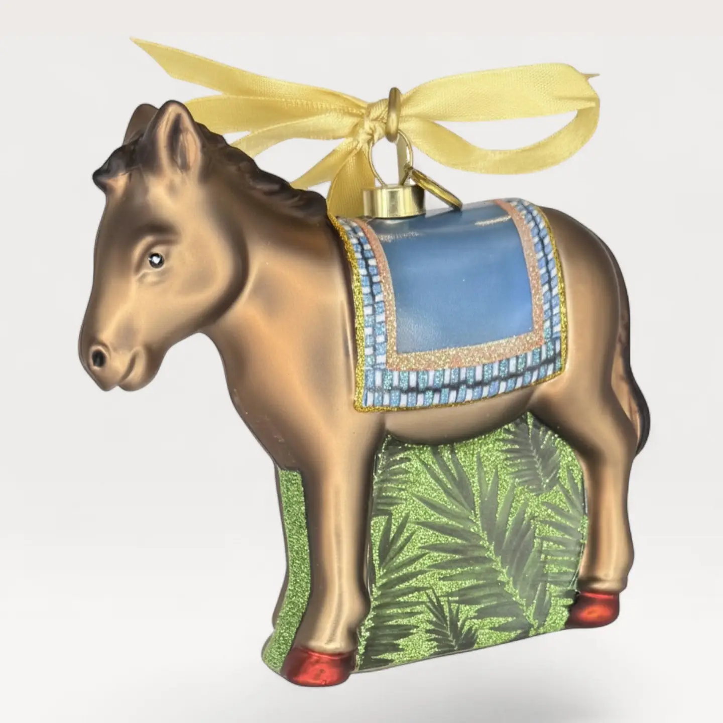 Nativity Donkey Blown Glass Christmas Ornament – 2026 First Edition