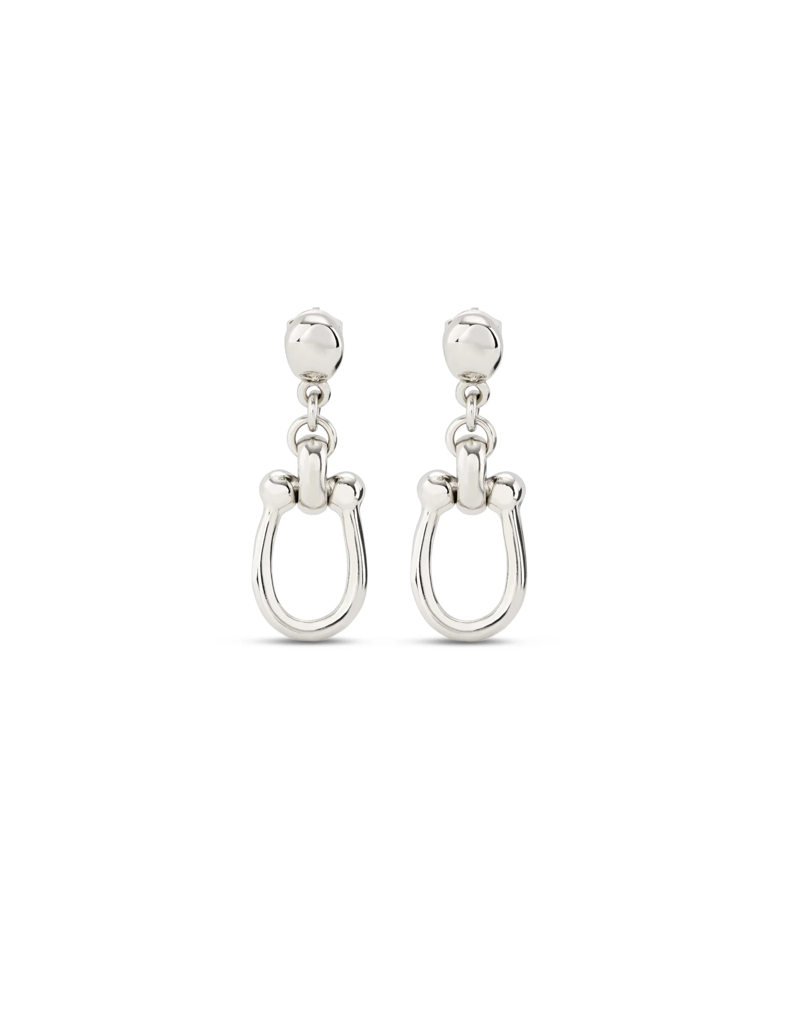 Silver Drop Earrings w/Link