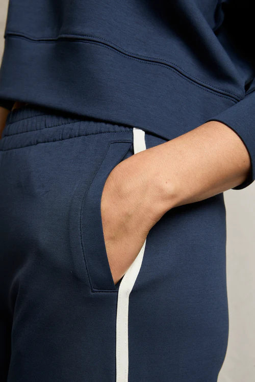 Navy Mikos Wide Leg Travel Pant w/Pockets