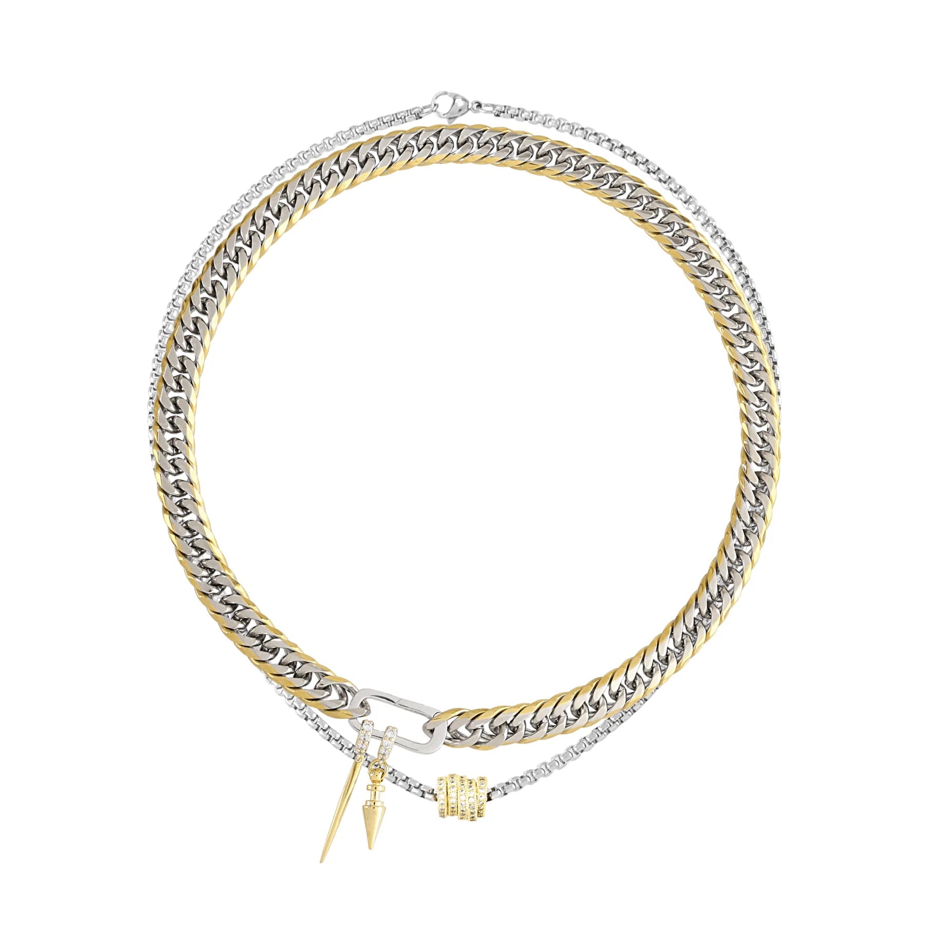 Just Click Nut Layered Necklace Set