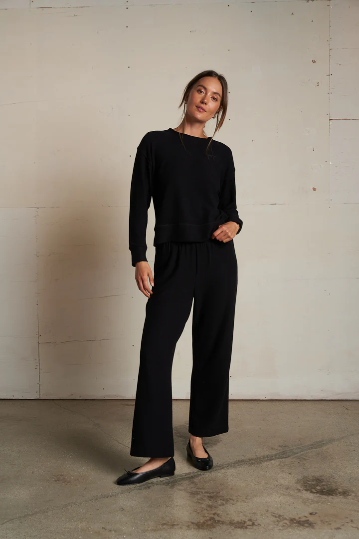 True Black Selma Brushed Sweater Sweatshirt