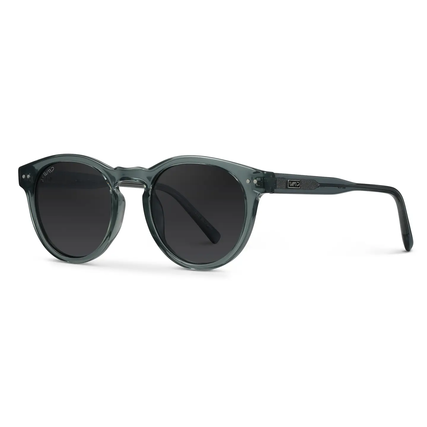 Tate Sunglasses in Crystal Blue/Black