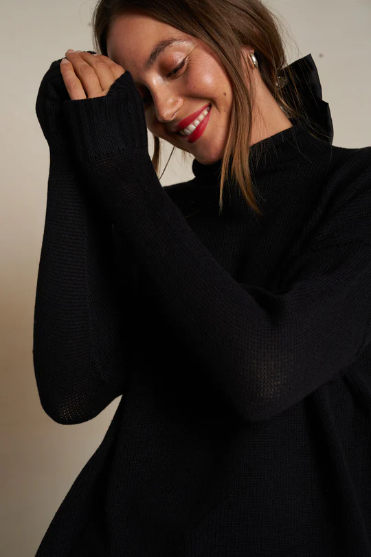 True Black Nova Cashmere Sweater
