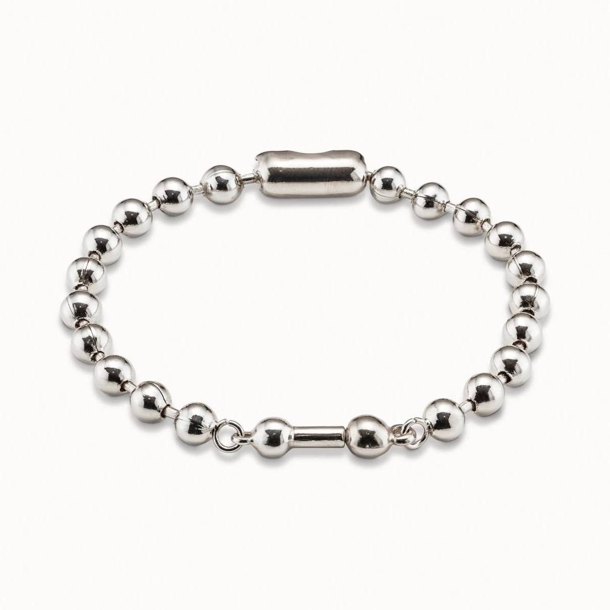 Silver Beaded Charm Bracelet