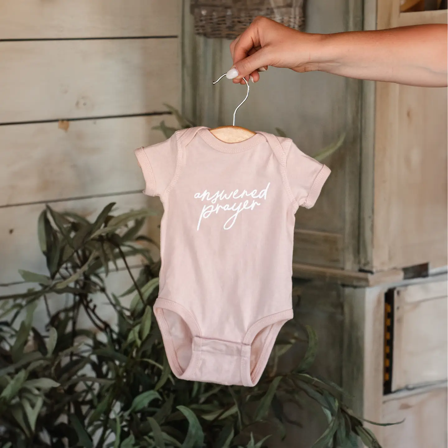 Blush 'Answered Prayer' Baby Bodysuit