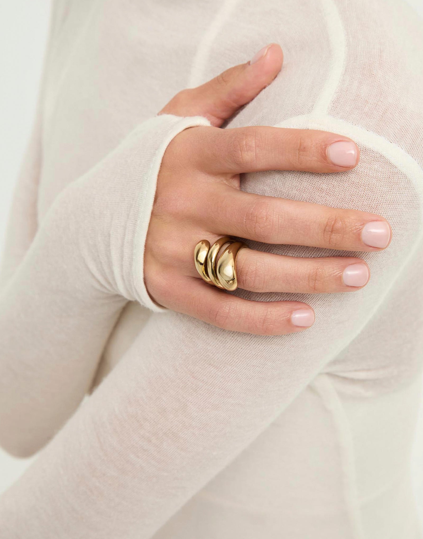 Gold Axis Spiral Ring